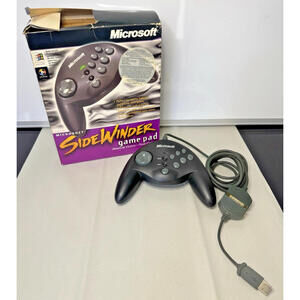 Microsoft SideWinder Game Pad Vintage PC USB Controller w/ Original Box 1996